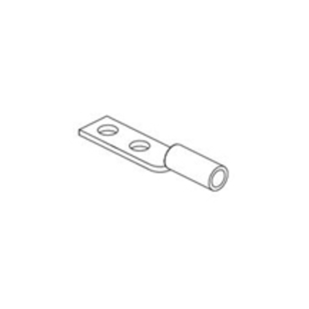 CHATSWORTH PRODUCTS CPI 2-HOLE COMPRESSION GROUND, LUG 1/4" SCREW FOR #6 WIRE, 50PK, PK 50 40162-951